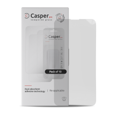 Casper Pro Tempered Glass Compatible For iPhone 15 Plus / 16 Plus (10 Pack) (Clear)