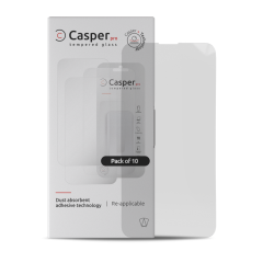 Casper Pro Tempered Glass Compatible For iPhone 15 / 16 (10 Pack) (Clear)