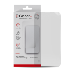 Casper Pro Tempered Glass Compatible For iPhone 15 Plus / 16 Plus (Retail Pack) (Clear)