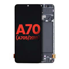 Assemblage OLED avec cadre compatible pour Samsung Galaxy A70 (A705 / 2019) (6,67") (Aftermarket Plus) (Toutes les couleurs)