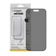 Casper Pro Edge Tempered Glass Compatible For iPhone 15 Plus / 16 Plus (Retail Pack) (Privacy)