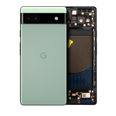 Back Housing Compatible For Google Pixel 6a (Used OEM Pull: Grade B/C) (Sage)