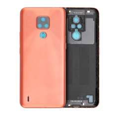 Back cover Glass Compatible For Motorola Moto E7 (XT2095 / 2020) (Satin Coral)