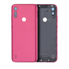 Back cover Glass Compatible For Motorola Moto E6i (XT2053-5 / 2021) (Pink)