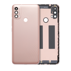 Back cover Glass Compatible For Motorola Moto E40 (XT2159 / 2021) (Pink Clay)