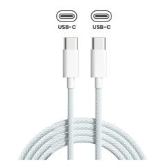 USB-C to C Braided Cable (3ft.) For iPhone / iPad (OEM Grade New) (Bulk Packaging)