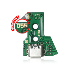 Micro USB Charging Port Board With 12-Pin Flex Cable for PlayStation 4 Controllers (Version 1: JDS-050 / JDS-055)