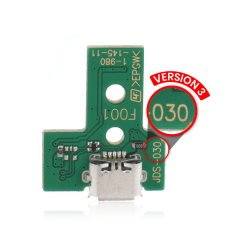 Micro USB Charging Port Board With 12-Pin Flex Cable for PlayStation 4 Controllers (Version 3: JDS-030)