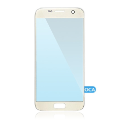 Front Glass With OCA Pre-Installed Compatible For Samsung Galaxy S7 (Gold)