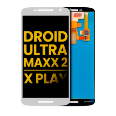LCD Assembly Without Frame Compatible For Motorola Droid Ultra Maxx 2 / Moto X Play (XT1562 / 2015) (Refurbished) (White)
