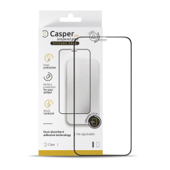 Casper Pro Silicone Tempered Glass Compatible For iPhone 13 / 13 Pro / 14 / 16e (Retail Pack) (Clear)