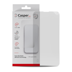 Casper Pro Tempered Glass Compatible For iPhone 13 / 13 Pro / 14 / 16e (Retail Pack) (Clear)