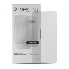Casper Pro Tempered Glass Compatible For iPhone 13 / 13 Pro / 14 / 16e (10 Pack) (Matte)
