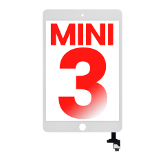 Digitizer With IC Chip Compatible For iPad Mini 3 (No Home Button Installed) (Aftermarket Plus) (White)
