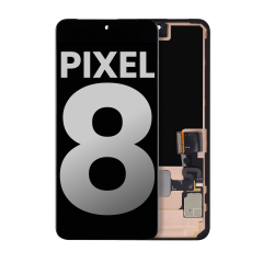 OLED Assembly With Frame (With Finger Print Sensor) Compatible For Google Pixel 8  (Used OEM Pull: Grade B/C) (All Colors)