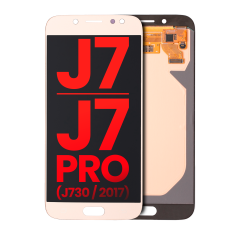 Ensemble OLED sans cadre compatible avec Samsung Galaxy J7 / J7 Pro (J730 / 2017) (Aftermarket Plus) (Or)