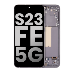 OLED Assembly With Frame Compatible For Samsung Galaxy S23 FE 5G (Used OEM Pull: Grade A) (Graphite)