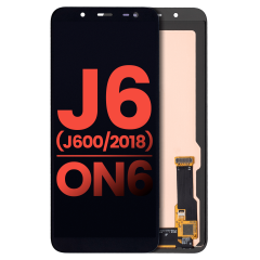 Ensemble OLED Sans Cadre Compatible Pour Samsung Galaxy J6 / On6 (J600 / 2018) (Aftermarket Plus) (Noir)