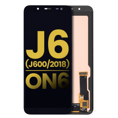 Ensemble OLED sans cadre compatible pour Samsung Galaxy J6 / On6 (J600 / 2018) (Remis à neuf) (Noir)