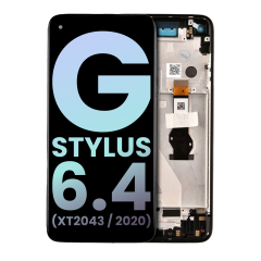 LCD Assembly With Frame Compatible For Motorola Moto G Stylus 6.4" (XT2043 / 2020) (Genuine OEM) (Mystic Indigo)