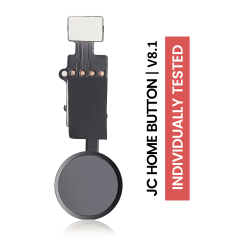 Home Button Solution Compatible For iPhone 7 / 7 Plus / 8 / 8 Plus / SE (2020) / SE (2022) (Jet / Matte Black) (Version 8.1 / JCID / Individually Tested For Functionality)