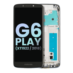 Assemblage LCD avec cadre compatible pour Motorola Moto G6 Play (XT1922 / 2018) (OEM authentique) (Gris)