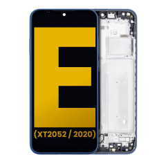 LCD Assembly With Frame Compatible For Motorola Moto E (XT2052 / 2020) (Refurbished) (Midnight Blue)