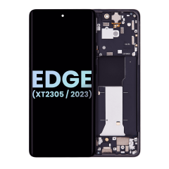 LCD Assembly With Frame Compatible For Motorola Moto Edge (XT2305 / 2023) (Genuine OEM) (Eclipse Black)