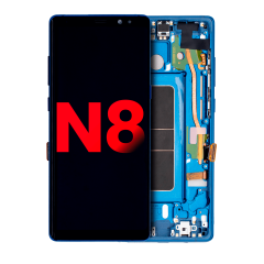 Assemblage OLED avec cadre compatible pour Samsung Galaxy Note 8 (Aftermarket Plus) (Bleu marine)