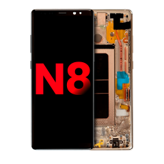 Assemblage OLED avec cadre compatible avec Samsung Galaxy Note 8 (Aftermarket Plus) (Or Érable)