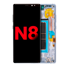 Assemblage OLED avec cadre compatible pour Samsung Galaxy Note 8 (Aftermarket Plus) (Orchid Gray)