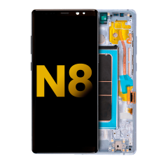 Assemblage OLED avec cadre compatible pour Samsung Galaxy Note 8 (reconditionné) (Orchid Gray)