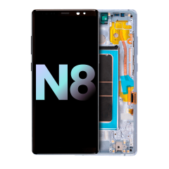 Assemblage OLED avec cadre compatible pour Samsung Galaxy Note 8 (Service Pack) (Orchid Gray)