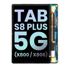 OLED Assembly Without Frame Compatible For Samsung Galaxy Tab S8 Plus 5G 12.4" (X800 / X806 / X808) ( 2022) (Service Pack) (Black)