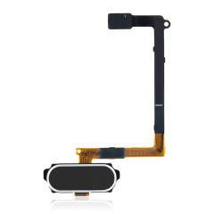 Home Button With Flex Compatible For Samsung Galaxy S6 (Black)