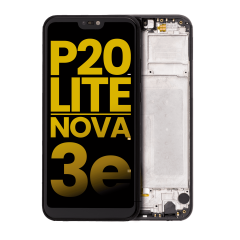 LCD Assembly With Frame Compatible For Huawei P20 Lite / Nova 3e (Refurbished) (Black)