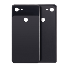 Verre de couverture arrière compatible pour Google Pixel 3 XL (Just Black)