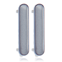 Hard Buttons (Power / Volume) Compatible For LG Stylo 7 (Silver) (3 Piece Set)