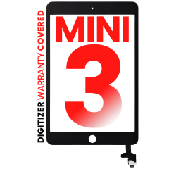 Digitizer With IC Chip Compatible For iPad Mini 3 (No Home Button Installed) (Aftermarket Pro: XO7) (Black)