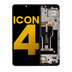 LCD Assembly With Frame Compatible For Cricket Icon 4 (Refurbished) (All Colors)