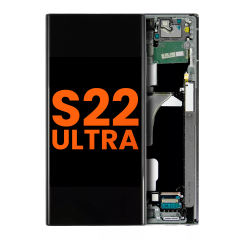 OLED Assembly With Frame Compatible For Samsung Galaxy S22 Ultra (Blemish: Grade D) (Graphite)
