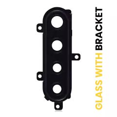 Back Camera Lens with Bracket Compatible For Samsung Galaxy A21 (A215 / 2020) (Black)