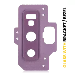 Back Camera Lens With Bracket / Bezel Compatible For Samsung Galaxy Note 9 (Lavender Purple)