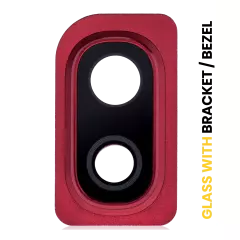 Back Camera Lens With Bracket / Bezel Compatible For Samsung Galaxy A10 (A105 / 2019) (Red)