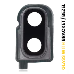 Back Camera Lens With Bracket / Bezel Compatible For Samsung Galaxy Z Flip 4G (F700) / Z Flip 5G (F707) (Mystic Gray)