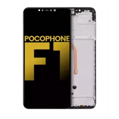 LCD Assembly With Frame Compatible For Xiaomi Pocophone F1 (Refurbished) (All Colors)