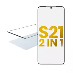 2 in 1 Front Glass With OCA Pre-Installed Compatible For Samsung Galaxy S21