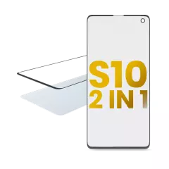 2 in 1 Front Glass With OCA Pre-Installed Compatible For Samsung Galaxy S10