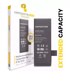 Replacement Battery Compatible For iPhone SE (2016) (AmpSentrix Pro Extended)