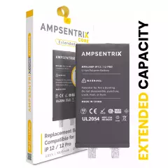 Replacement Battery Compatible For IPhone 12 / 12 Pro (Spot Welding Required) (AmpSentrix Core Extended)